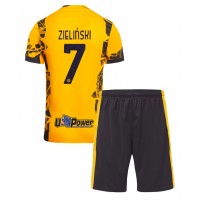 Camiseta Inter Milan Piotr Zielinski #7 Tercera Equipación Replica 2024-25 para niños mangas cortas (+ Pantalones cortos)